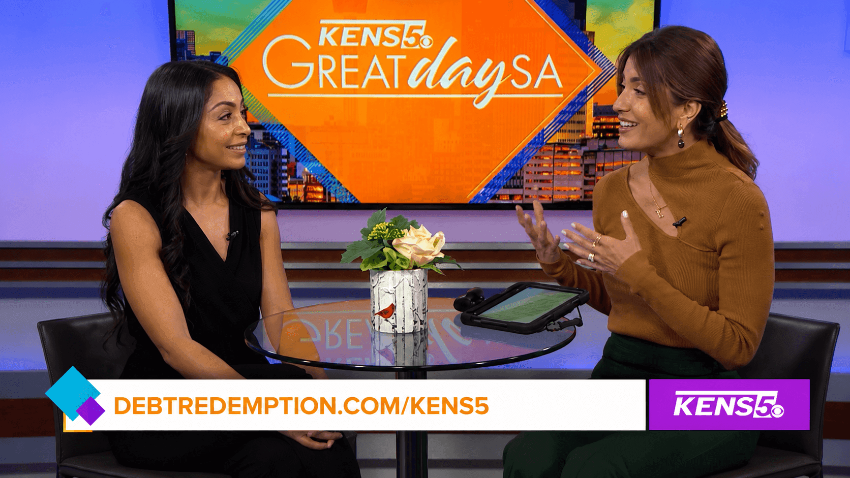 KENS5 Great Day SA interview featuring Debt Redemption discussing debt settlement, debt relief options, credit card debt, and financial recovery for Texas residents.